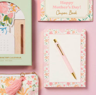 Flowers Pen Set with Notepad