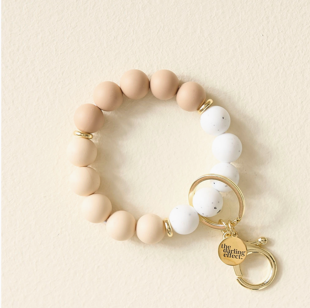 Hands-Free Silicone Beaded Keychain Wristlet