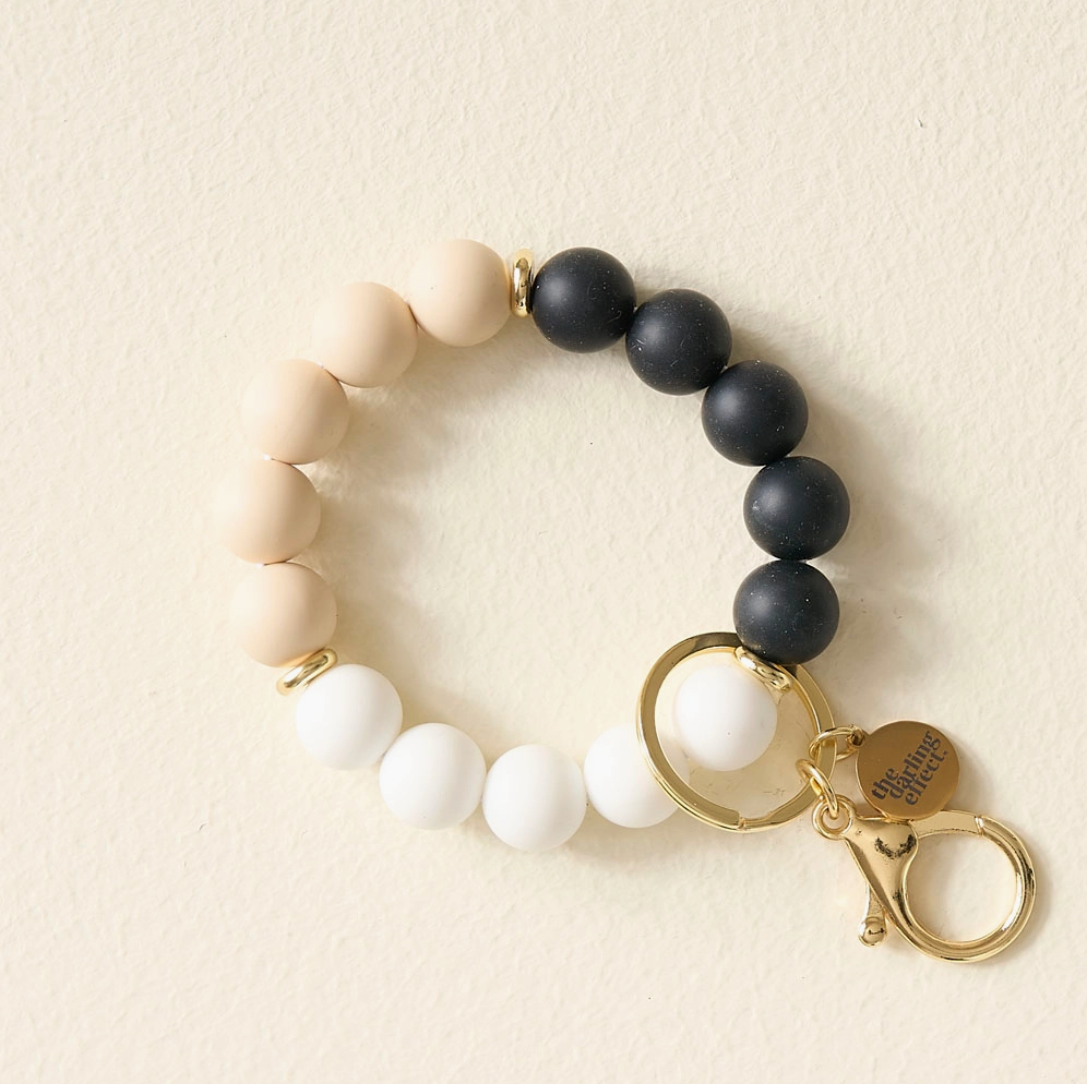 Hands-Free Silicone Beaded Keychain Wristlet