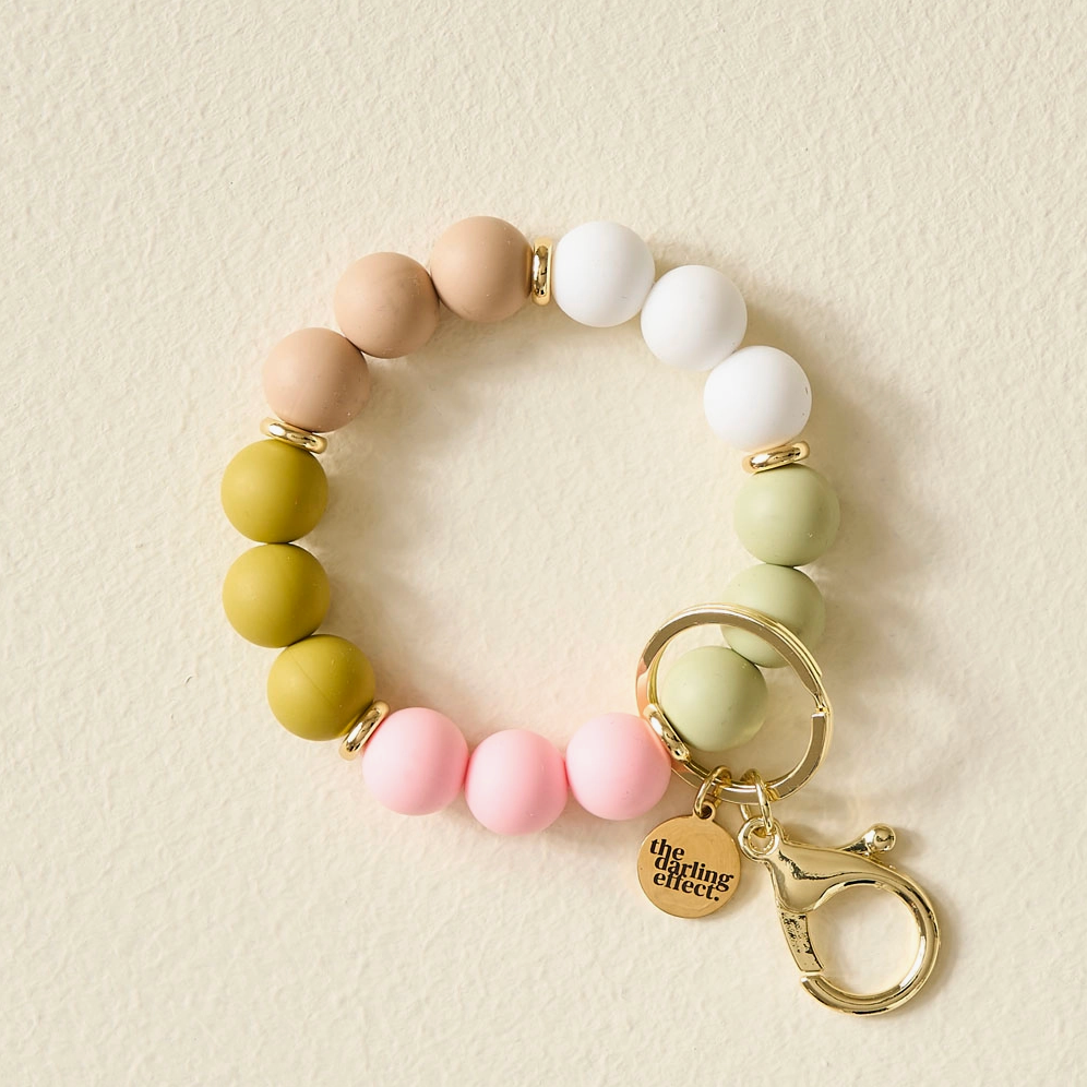 Hands-Free Silicone Beaded Keychain Wristlet