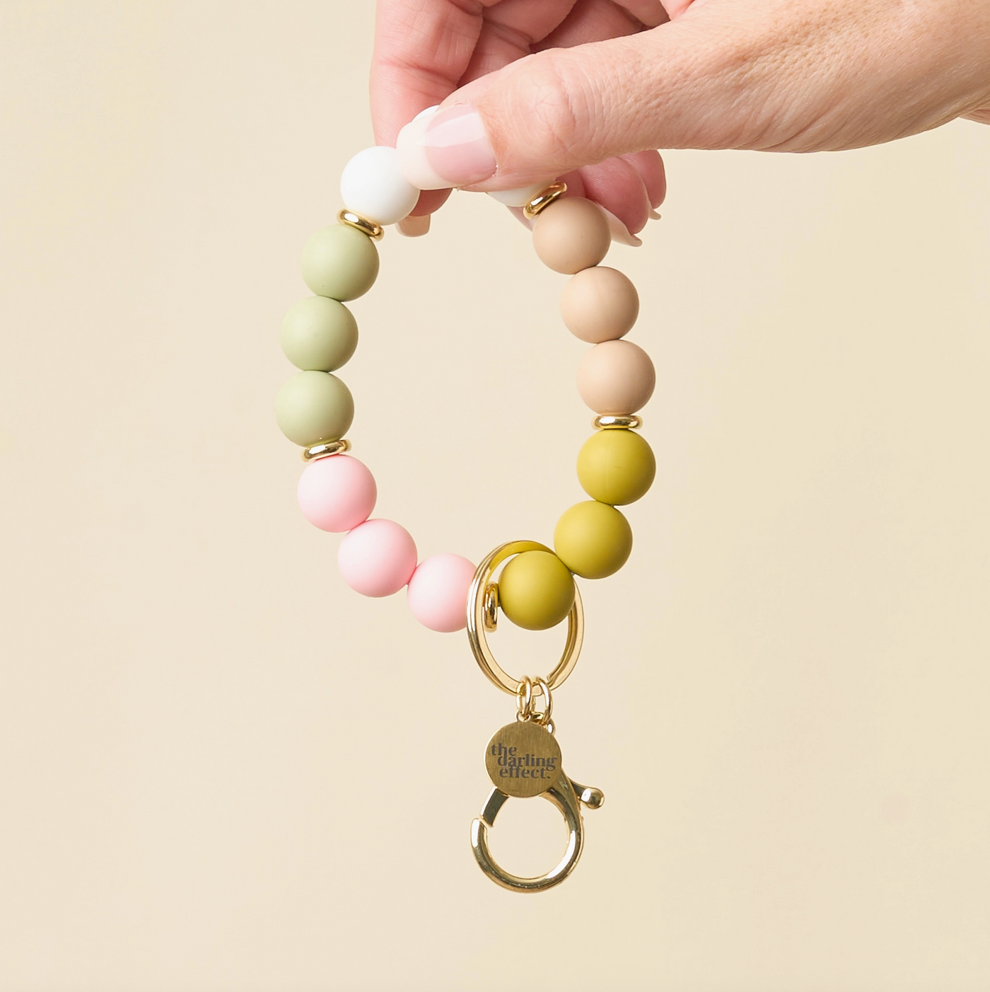 Hands-Free Silicone Beaded Keychain Wristlet