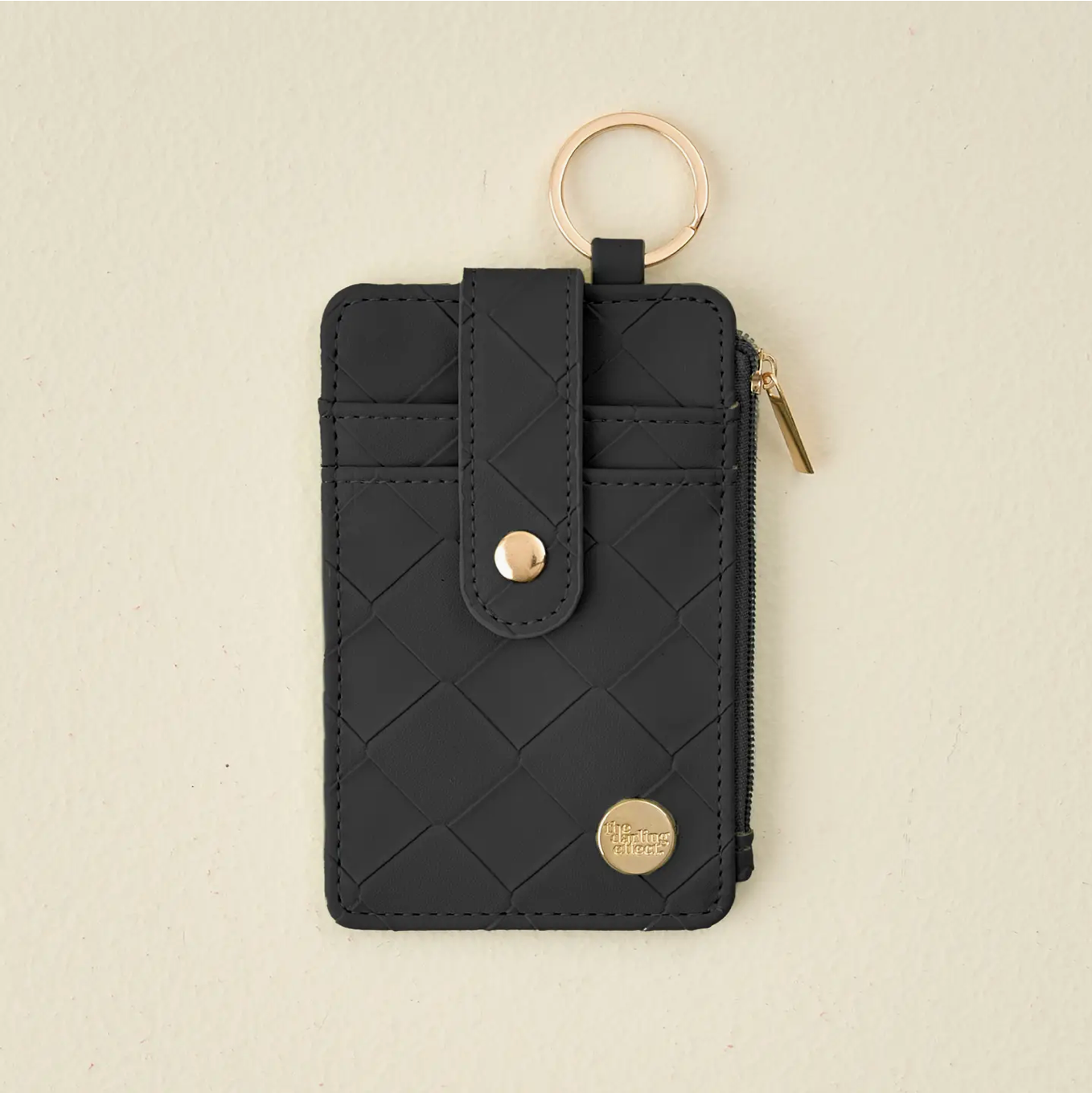 Woven Keychain Wallet - Black