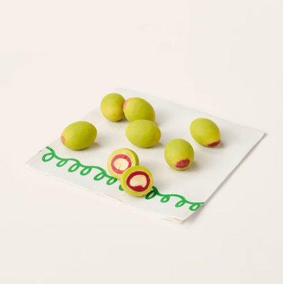 Martini Olive Inspired White Chocolate Covered Almonds